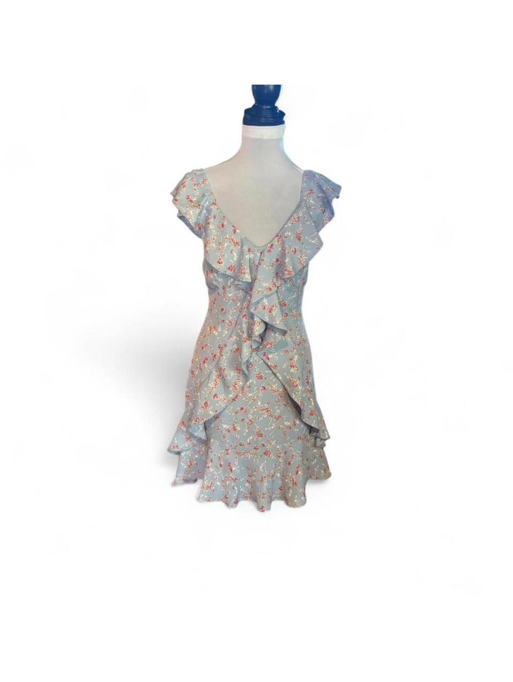 Lulus light blue floral dress Size S NWOT